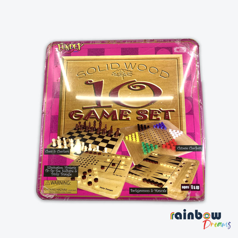 Fundex solid wood 10 games set