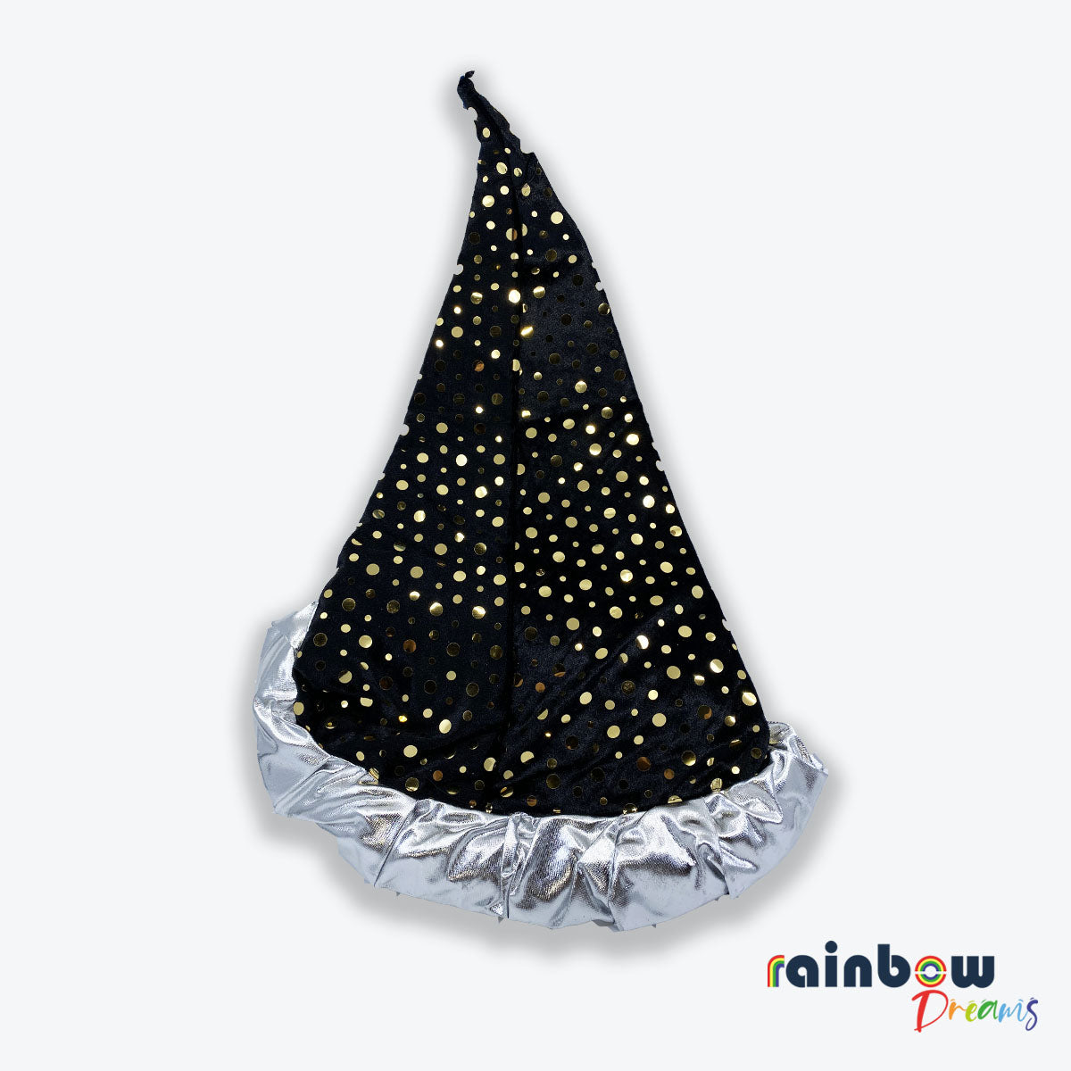 BLACK -GOLDEN SEQUENCE WIZZARD HAT