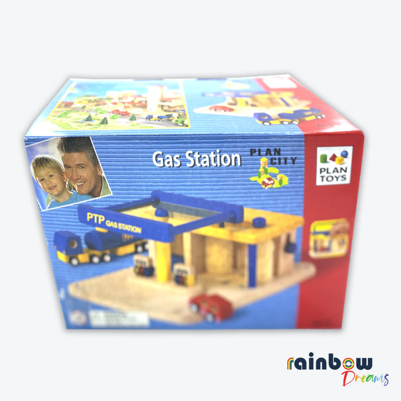 Plan City Gas Station Wooden Toy