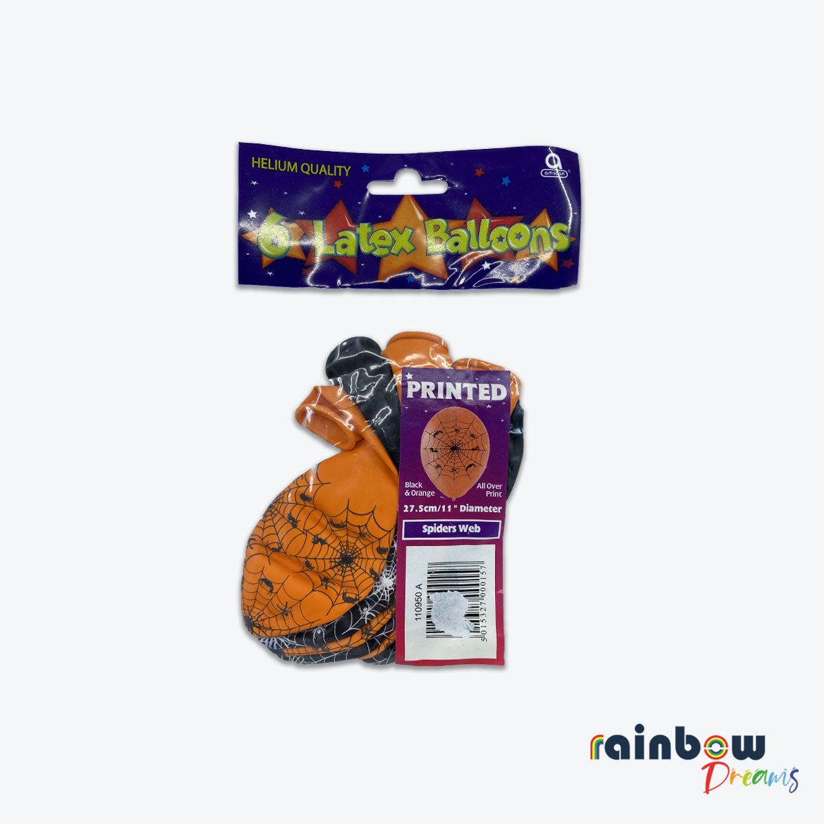 6 Latex Halloween Balloons