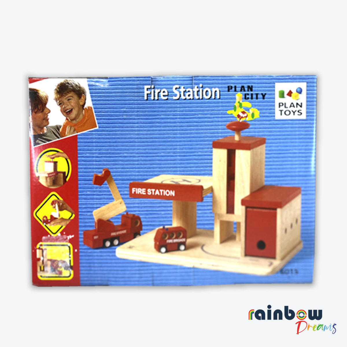 Plan City Fire Station Wooden Toy