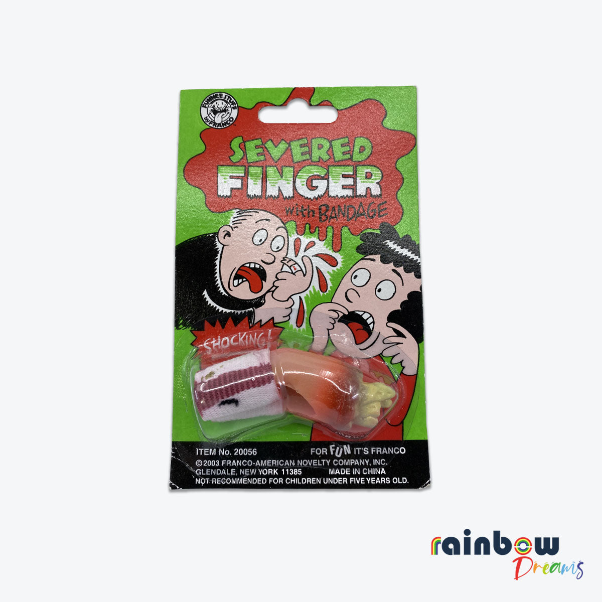 SEVERED FINGER WITH BANDAGE