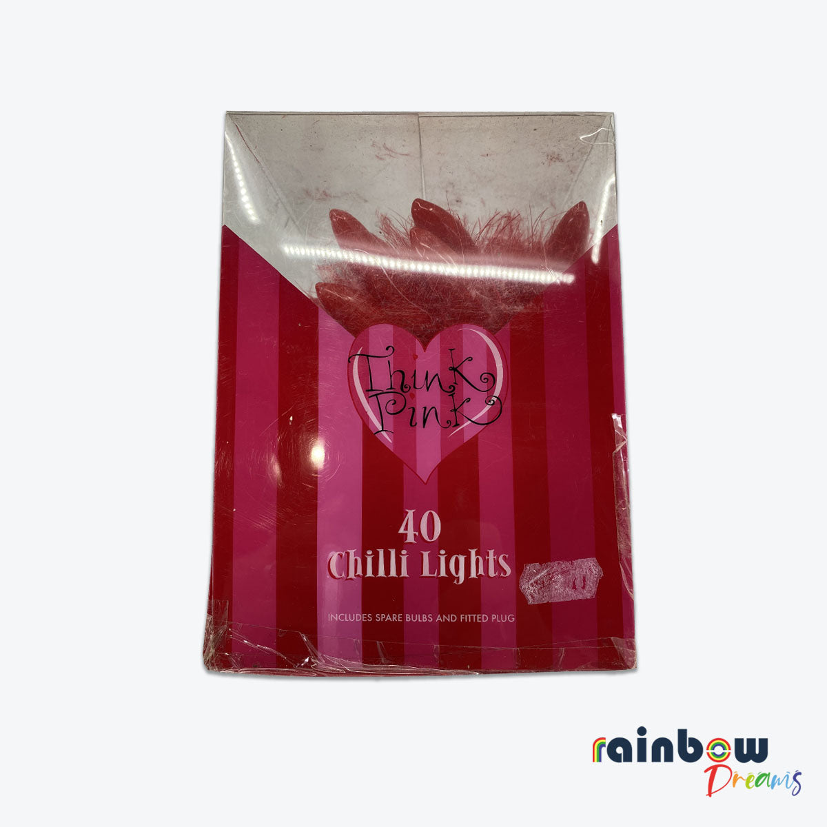 THINK PINK LIGHTS WITH 40 LED CHILLI STRING LIGHTS